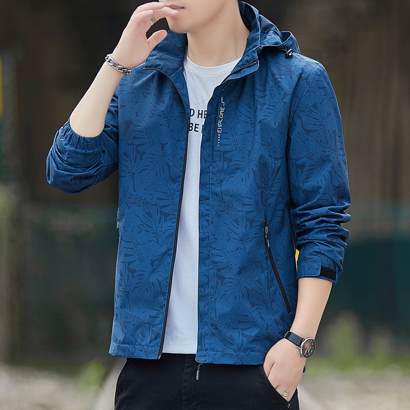 2022 Collar Korean Style Hooded Fashion Trendy Couple'S Thin Top Jacket Coat Casual Jacket For Men And Women - Image 3