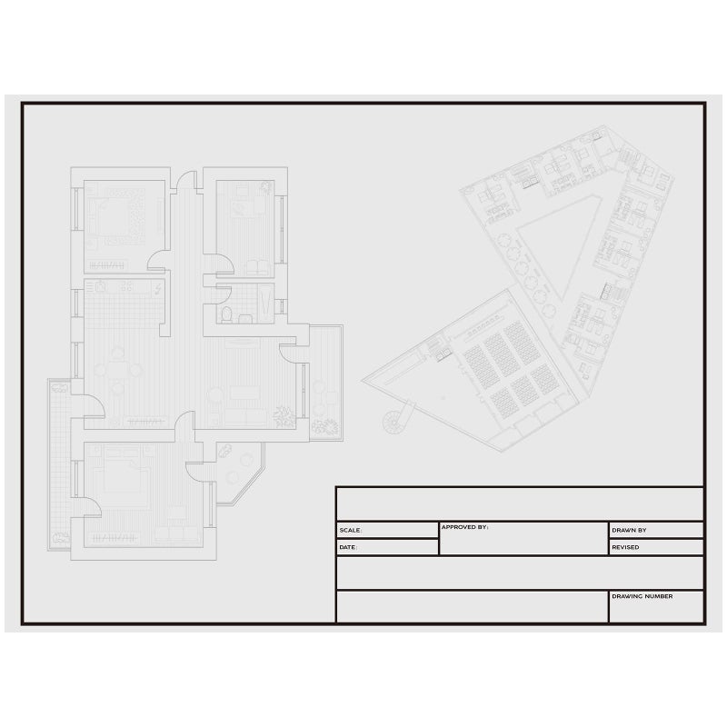 Geyee 10 Sheets Architectural Vellum Paper Translucent White Vellum Sheets Drafting Paper Rag with Border and Title Block(18 x 24 Inches) - Image 5