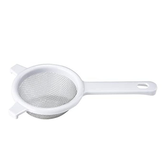 CLASSIC STAINLESS STEEL MESH STRAINER 4 INCHES IN DIAMETER WHITE