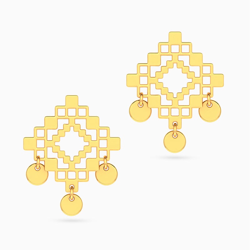 Miss L' by L'azurde Abstract Stud Earrings in 18K Gold - Image 1
