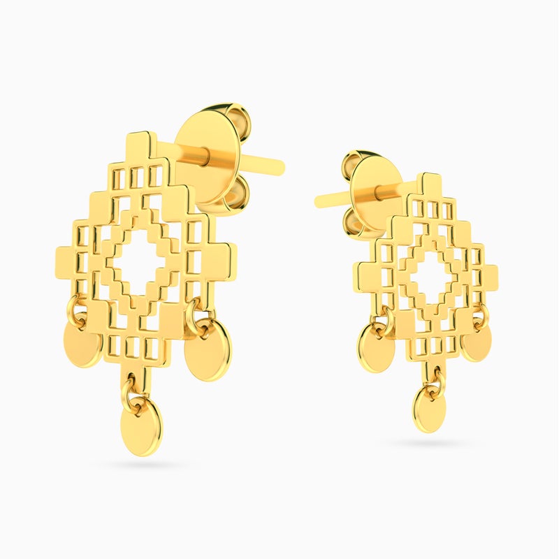 Miss L' by L'azurde Abstract Stud Earrings in 18K Gold - Image 4
