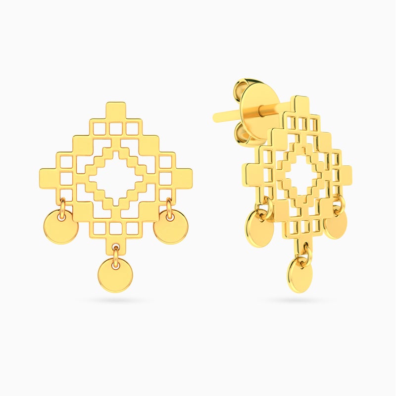 Miss L' by L'azurde Abstract Stud Earrings in 18K Gold - Image 3