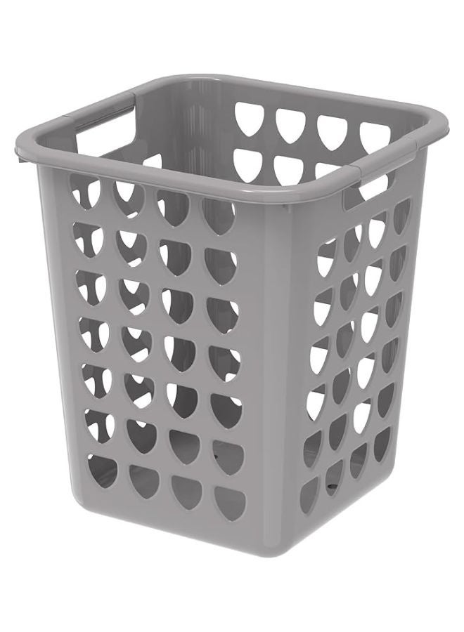 33L Square Laundry Bin, Grey - Image 1