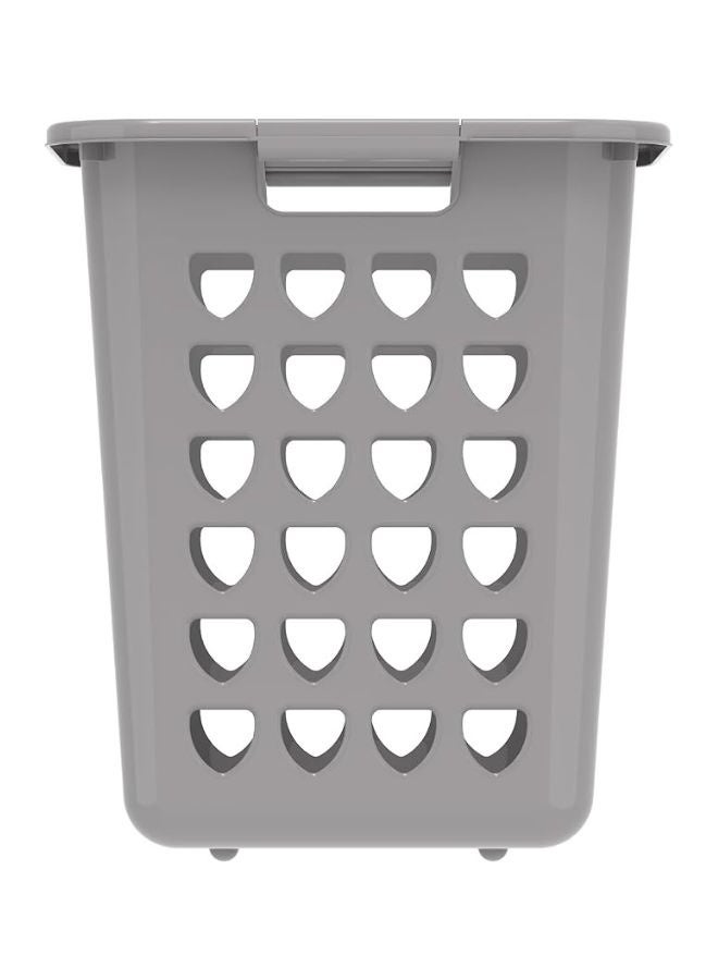 33L Square Laundry Bin, Grey - Image 4