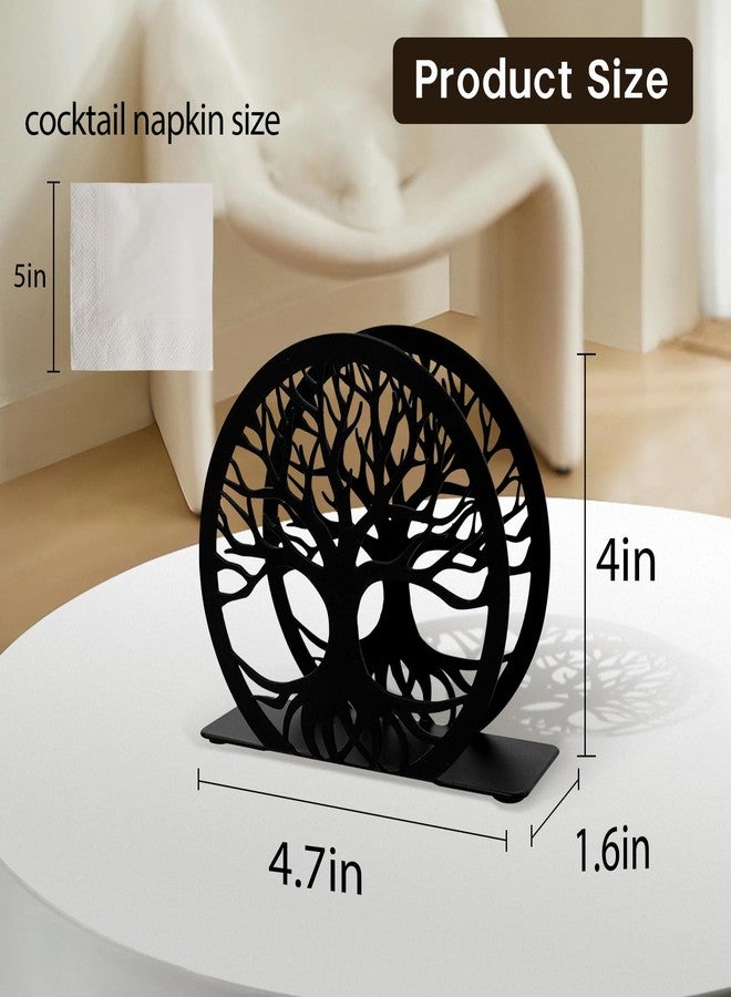 MSJGA Napkin Holder for Dining Table,Stainless Steel Upright Napkin Holder for Kitchen & Countertop,Modern Black Metal Paper Holder for Western Restaurant Coffee Shop,Dining Room Decor - Image 3