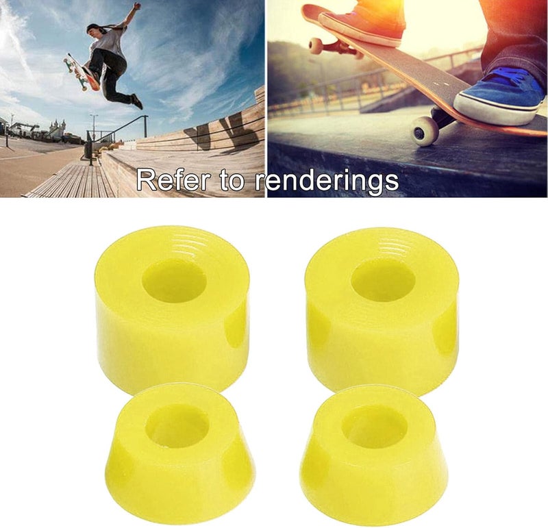 كلاراكو 4 قطع من جلبات محاور ألواح التزلج الناعمة 92A، مقاس 11x16 مم، محاور 7 بوصة، جلبات مخروطية، طقم ممتص صدمات، ملحقات تثبيت - Image 4