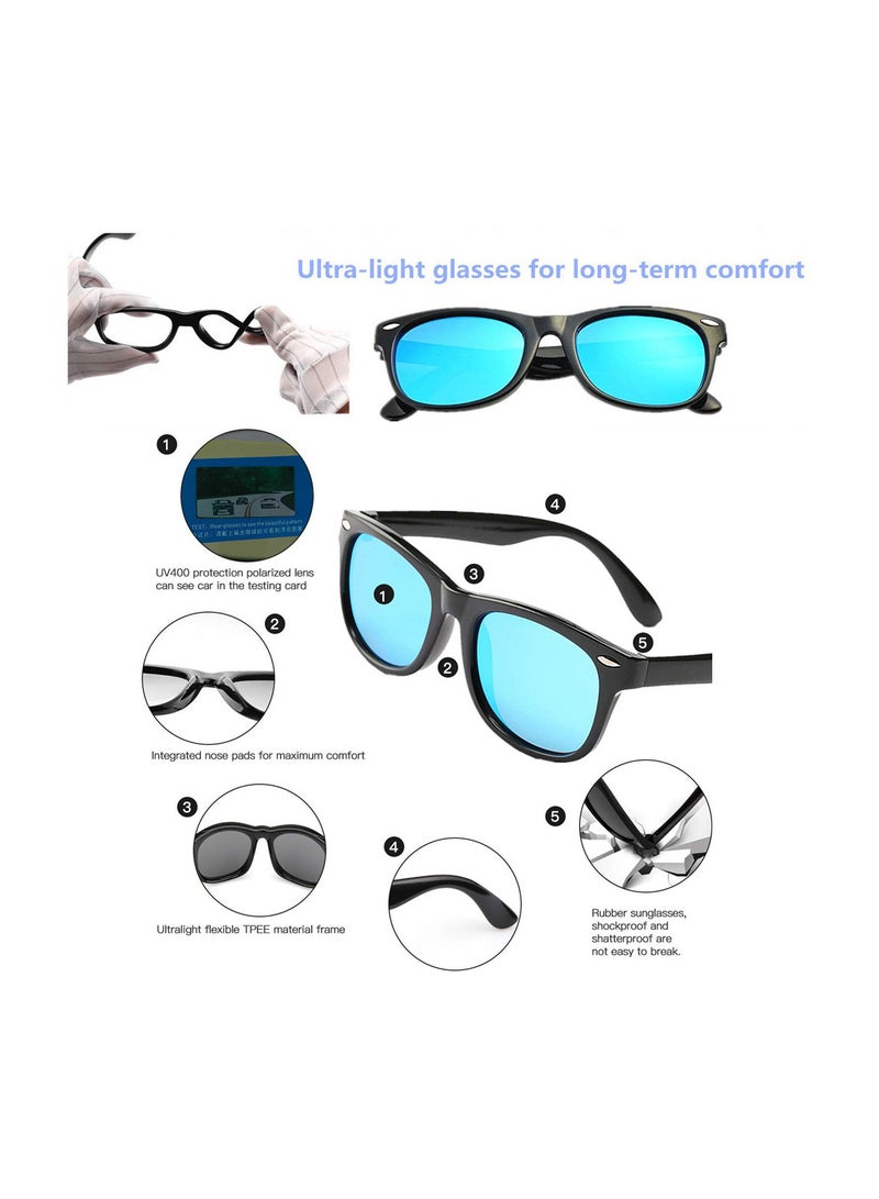 Rubber Flexible Kids Polarized Sunglasses for Baby and Children Age 3-8 - Image 2
