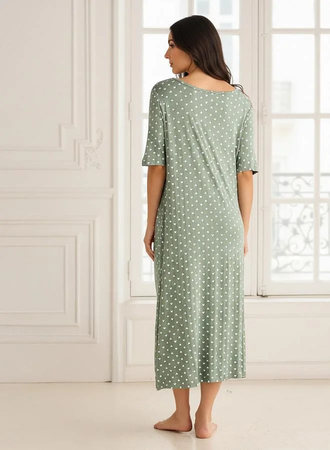 Splash FAV Maternity Night Dress with Print