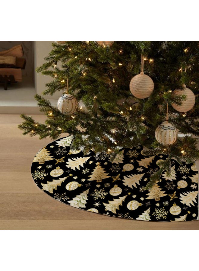 Home Print Velvet Christmas Tree Skirt That Would Make A Fantastic Addition To Your Holiday Themed Homes 