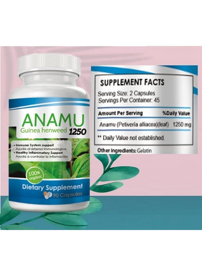 VITAMISAN Anamu 1250 mg Organically Grown 90 Capsules petiveria alliacea - Image 5