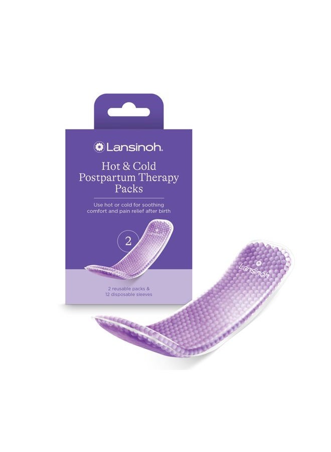 Lansinoh Hot and Cold Postpartum Pads – Reusable Perineal Ice Packs for Postpartum Recovery, Labor & Delivery Essentials, 2 Count - Image 1