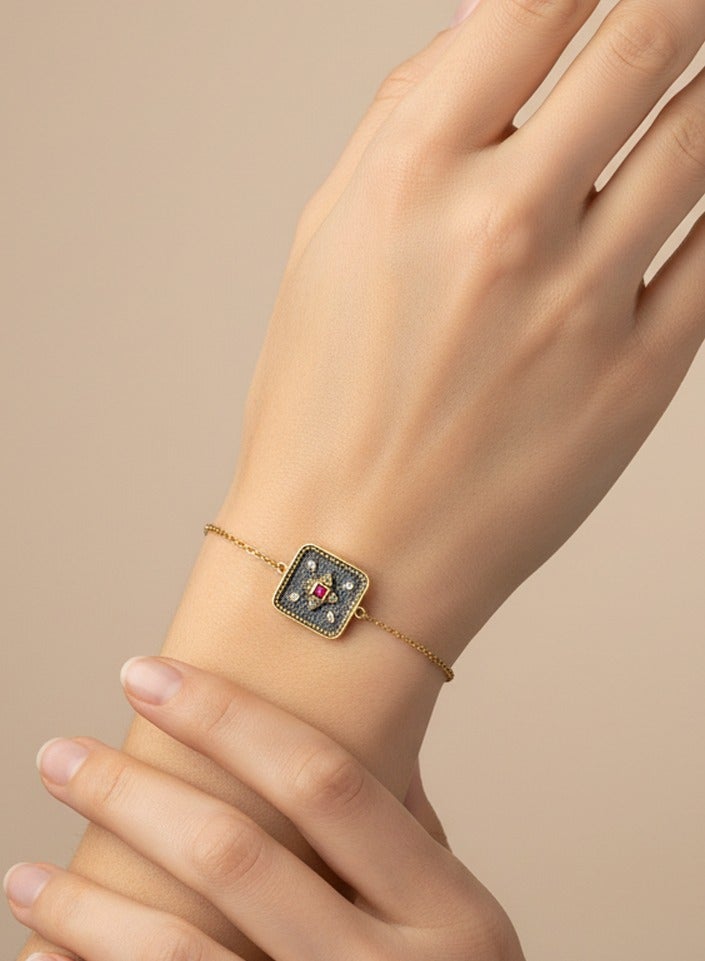 BTC ELLA - Silver Bracelet Gold Plated (SIL0508) - Image 1