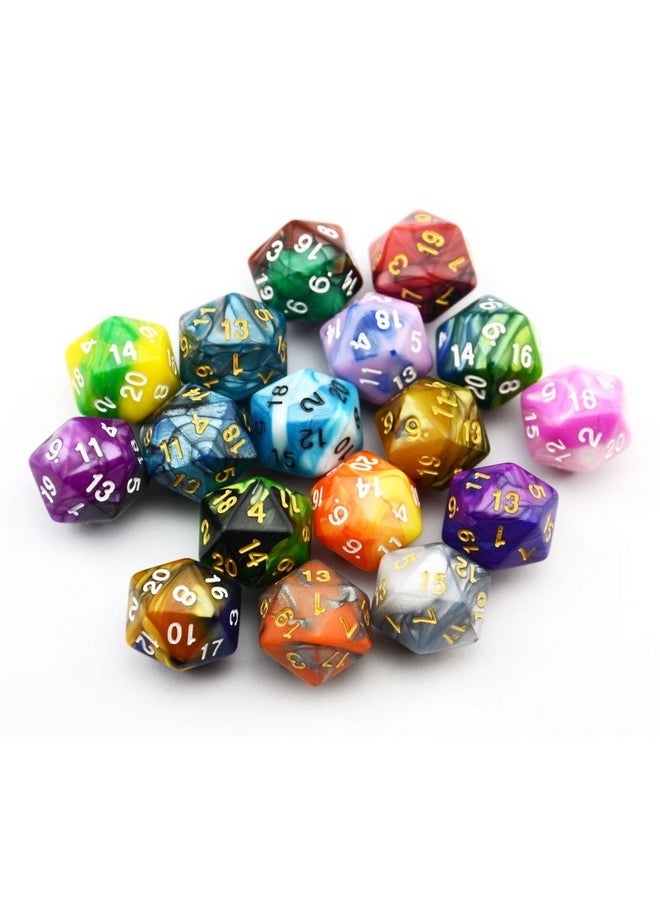 10 Pack 20 Sided Dice D20 Polyhedral Dice For Dnd Rpg Mtg Table Game (Color 2)