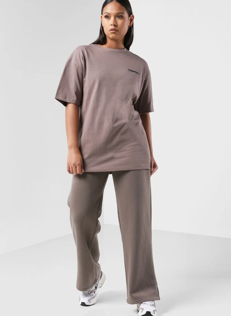 The Giving Movement Racer Printed Wide Leg Joggers