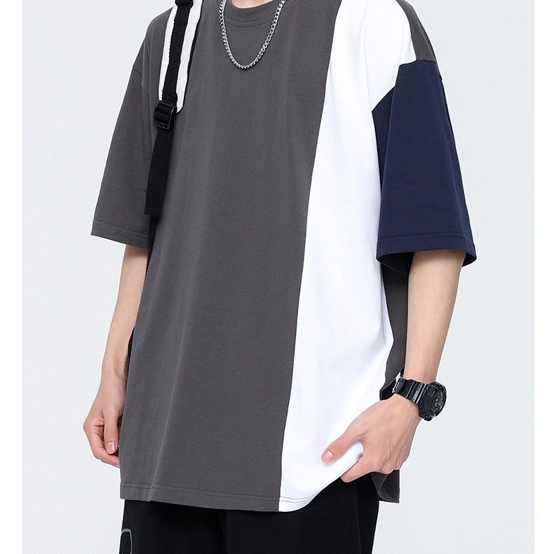 2024 Short-Sleeved T-Shirt Men'S Summer Round Neck Simple Solid Color Slim-Fit Base Shirt Sports Breathable Men'S T-Shirt