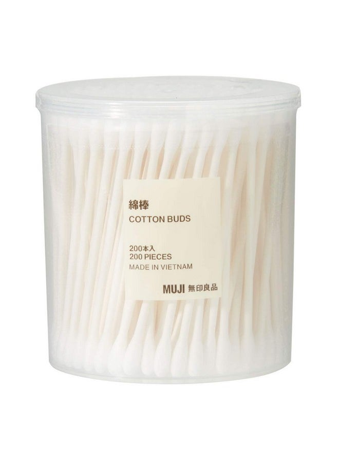 MUJI Muji Cotton Buds 200pcs inside White Color  - Image 1