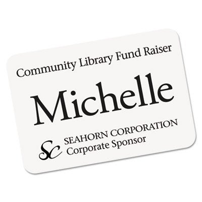 Avery EcoFriendly Recycled Name Tags, 2-1/3" x 3-3/8", White, Removable Adhesive, 80 Printable Name Badges (48395) - Image 4