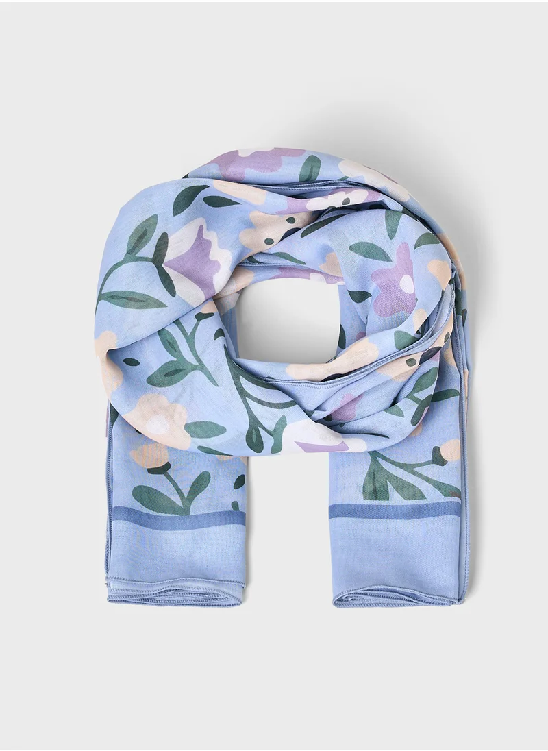 ايلا Silky Floral Print Scarf