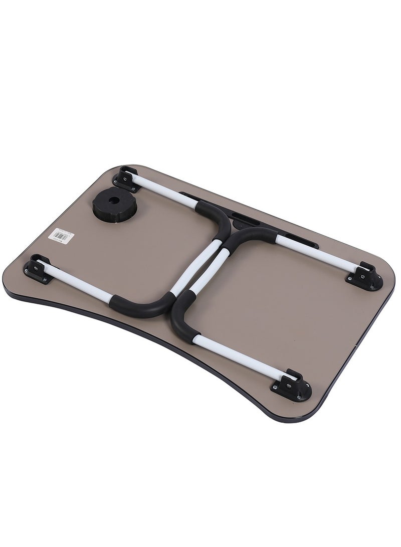 لوازم مكتب كمبيوتر محمول قابل للطي - طاولة محمولة للاستخدام على السرير مزودة بحامل كوب وتصميم مريح وقابل للتعديل، مناسبة للعمل، الكتابة، الدراسة، والرسم. - Image 3