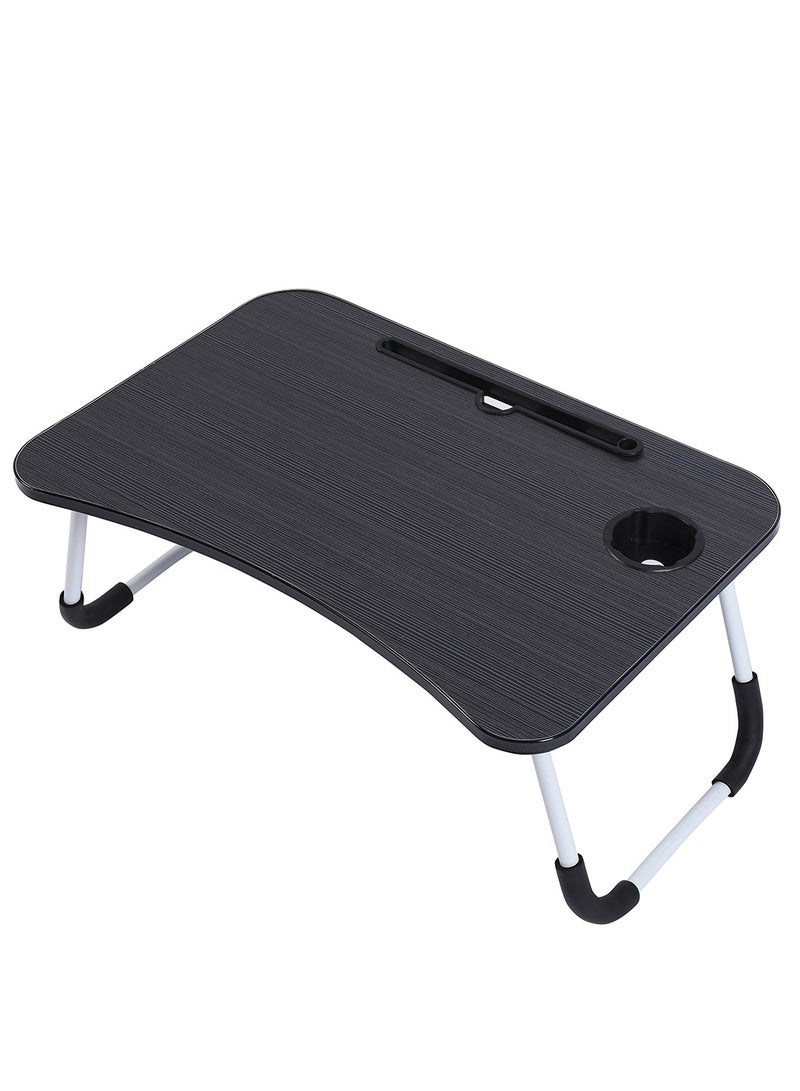 لوازم مكتب كمبيوتر محمول قابل للطي - طاولة محمولة للاستخدام على السرير مزودة بحامل كوب وتصميم مريح وقابل للتعديل، مناسبة للعمل، الكتابة، الدراسة، والرسم. - Image 5