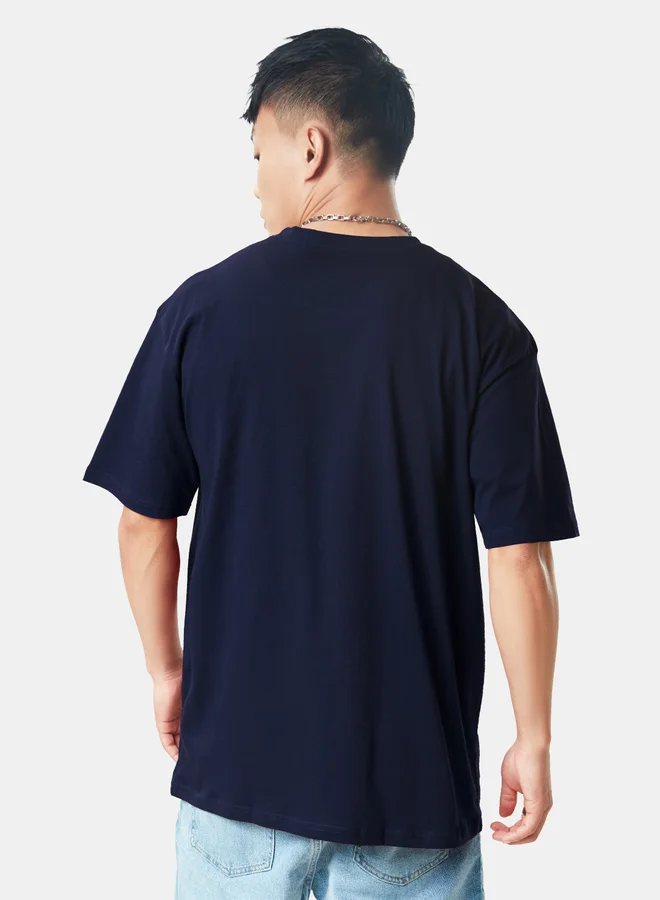 The Souled Store The Souled Store|Men & Boys Round Neck Half Sleeves Oversized Basic T-shirt