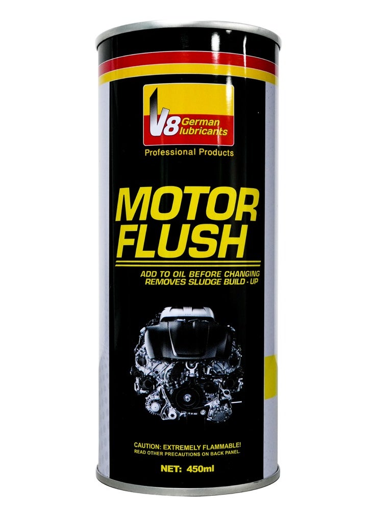V8 German Lubricants - V8 German Lubricants Motor Flush (450ML) – Premium Engine Oil Flush for Clean & Efficient Performance - Image 1