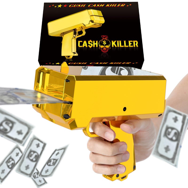 Gusil Money Gun Shooter Cash Cannon Bills Gun Make It Rain Toy GunHandheld Spary Cash Gun for Game Movies Party Supplies - Image 3