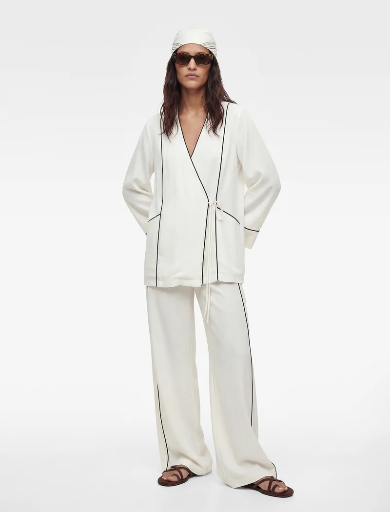كوتون Viscose Wrap Kimono