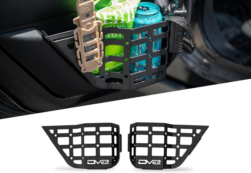 DV8 Offroad Rear Door Pocket Molle Panels for 2011-2018 Jeep Wrangler JK - Pair - Image 1