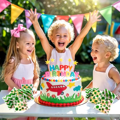 eowqeiur 100 PCS Green Polka Dots Star Stripe Cellophane bags(4x4 Inch) Self Sealing Cookie Treat Snack Goodie Candy Goody Gifts Bags for St. Patrick's Graduation Birthday Holiday Party Favors Supplies Wrap - Image 5