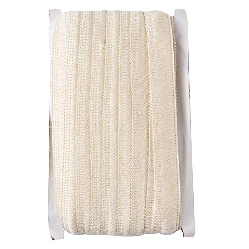 Craftdady 27 Yards 25mm Polyester Fringe Trim 1 Inch Fabric Lace Trim Tassel Beige for Sewing Craft Dress Clothing Decoration - Image 5