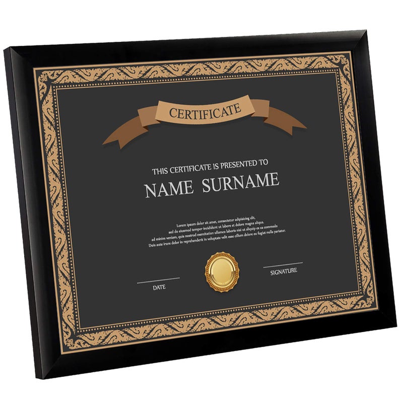 أبس سيمبلز upsimples 8.5x11 إطار الصورة مجموعة من 10 صور عرض 6 × 8 مع حصيرة أو 8.5x11 بدون حصيرة إطارات الصور متعددة الصور للجدار أو الطاولة عرض الأسود - Image 2