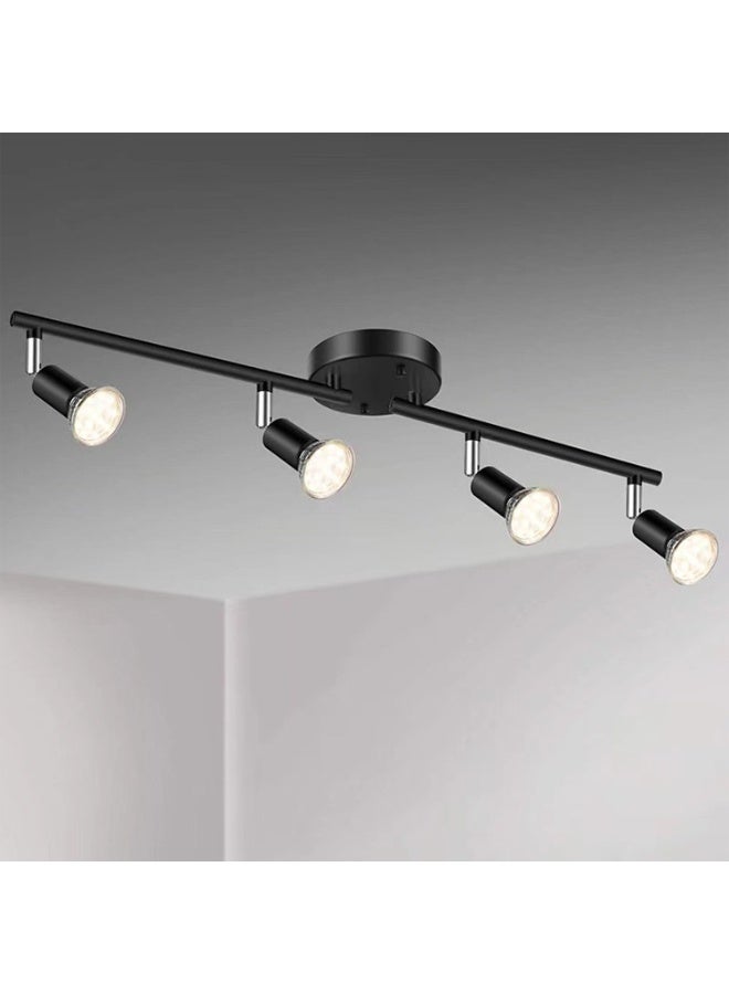 Modern minimalist wrought iron spotlight decorative lighting Showroom surface-mounted feature wall illumination Adjustable four-head spotlight - Image 5