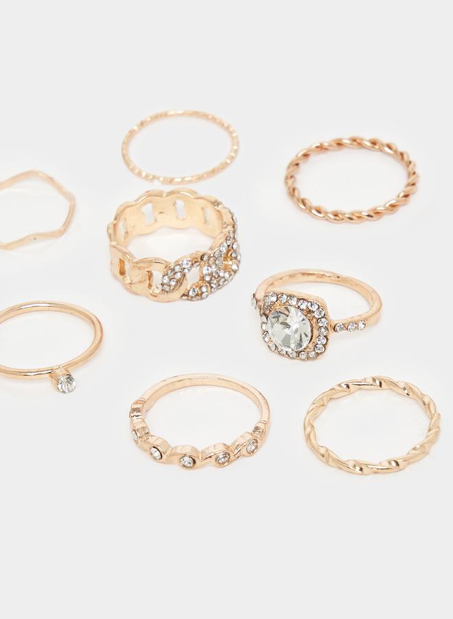 Styli Studded Floral Ring - Image 3