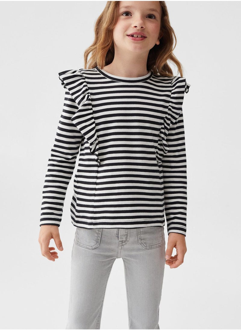 MANGO - Kids Striped T-Shirt - Image 1