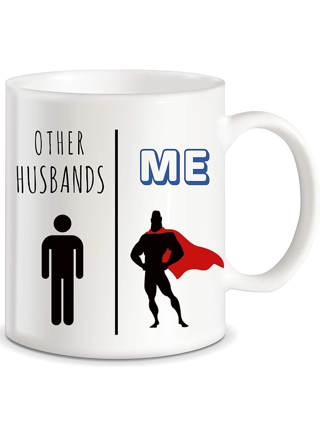 S-TOP My Husband Vs Husbands Funny Coffee Mug Best Anniversary Birthday Valentines Day Gifts For Husband Men Unique Present Idea From Wife Fun Novelty Coffee Cup For Mr, Hubby Gag Gift for Christmas - Image 1