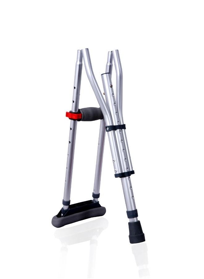 3W Healthcare Underarm Stainless Steel Crutches  - Image 2