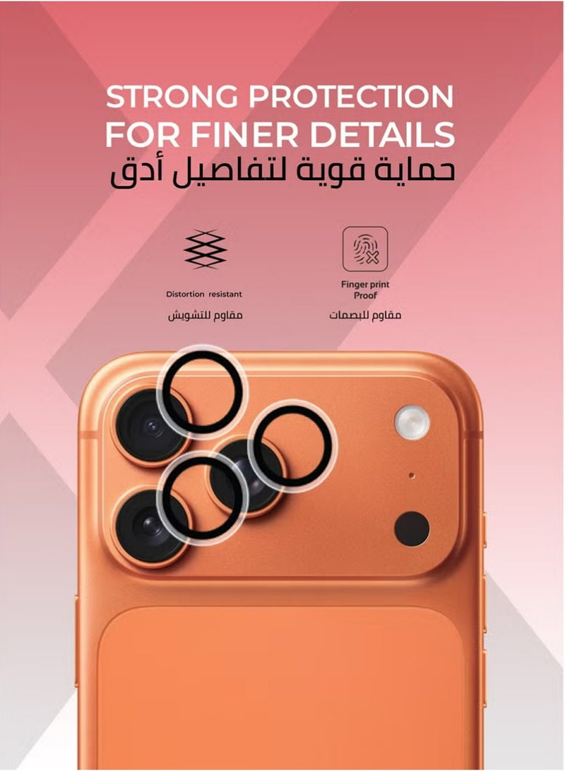 PULUZ 3-in-1 protection package for iPhone 17 Pro Max - anti-yellowing clear case, shatter-resistant privacy screen protection, high-definition camera lens protection. - Image 3