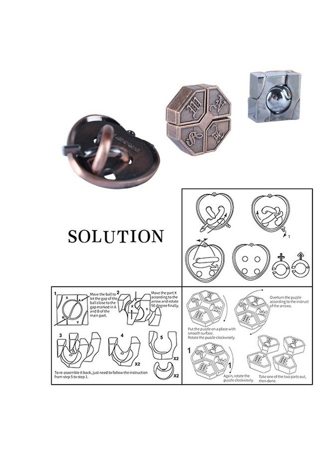 Brain Teaser Metal Puzzle 3D Unlock Interlocking Puzzle Adults Educational Toy, Puzzle Switch Games  - Image 3