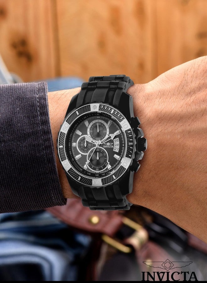 Invicta Men's Pro Diver 45mm Stainless Steel, Silicone Quartz Watch, Black (Model: 22433) - Image 3