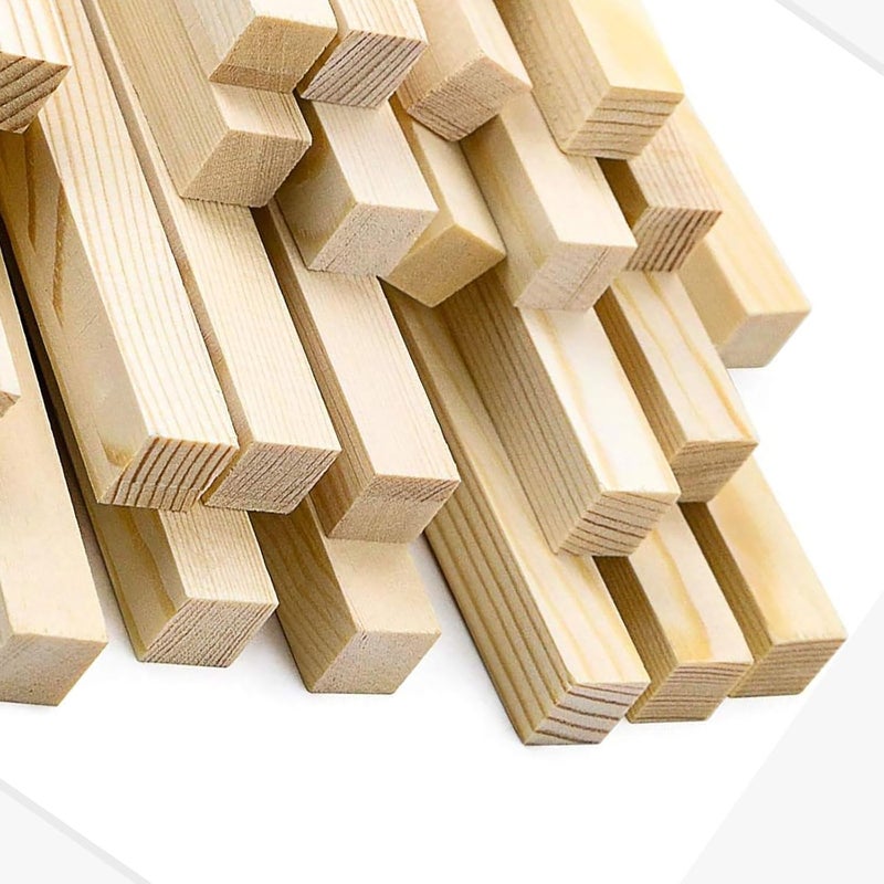 Square Wood Dowels， Unfinished Pine Wood Sticks,Long Dowel Strips Wood Sticks,30Cm Length,4 Pack,4-6Cm Thickness,(4x6cm) - Image 1