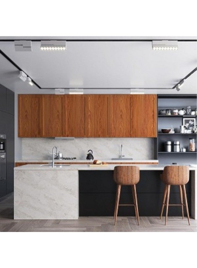 ويسدم ورق جدران خشبي من الفينيل من WISDOM مع نقشات خشبية، ورق لاصق لسطح العمل، ورق لاصق لخزانات المطبخ، ورق لاصق لسطح العمل، 2 قدم × 8 أقدام (خشب بني كريمي) - Image 2