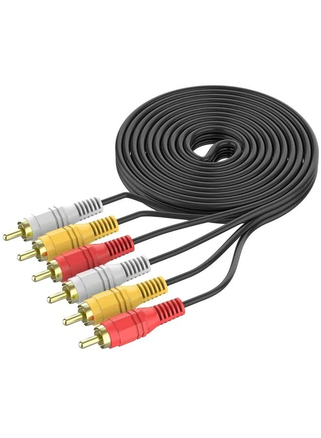 Taimi 6 Pin 3 RCA/M-3 Rca/M ts TCV3303N N/Plated Audio Video RCA Cable Multicolour 5m - Image 1