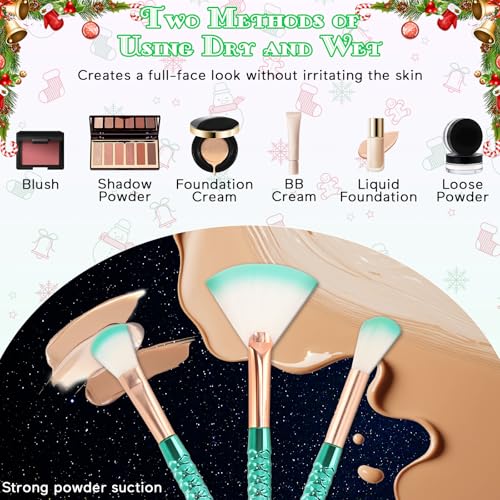 NICEMOVIC Stocking Stuffers for Kids Girls, 11PCS Kids Makeup Brushes Sets for Girls, Cute Stuff for Tween & Teen Girl Gifts Trendy Stuff Christmas Birthday Gift Ideas Cute Make Up Tool Set - Image 4
