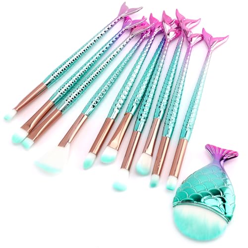 NICEMOVIC Stocking Stuffers for Kids Girls, 11PCS Kids Makeup Brushes Sets for Girls, Cute Stuff for Tween & Teen Girl Gifts Trendy Stuff Christmas Birthday Gift Ideas Cute Make Up Tool Set - Image 1
