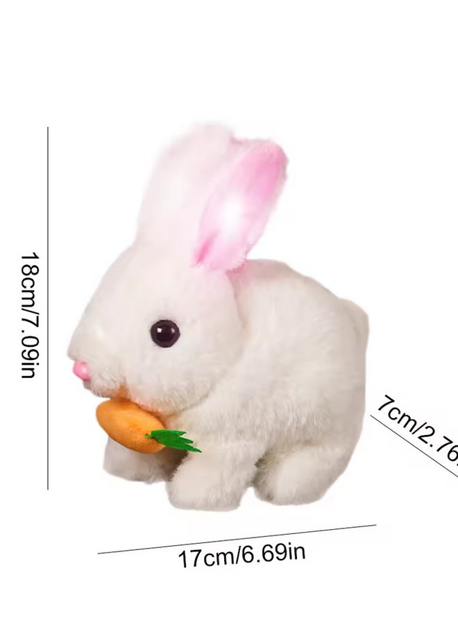 Moving Rabbit Fur Fluffy Soft Stuffed Toy Birthday Gift 