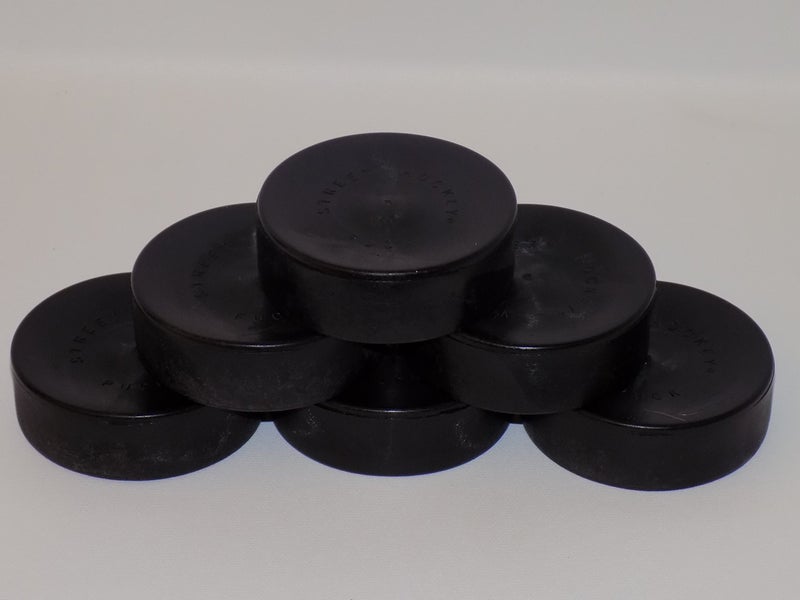 MyLec Hockey Pucks for Outdoor Hockey, Training Pucks for Street Hockey, Durable & Lightweight Solid Plastic Pucks, No Friction Ice Hockey Pucks, One-Size (Black, Pack of 6) - Image 3