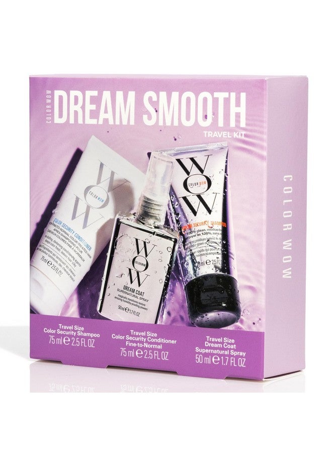 كولور واو تتضمن مجموعة السفر دريم سموث شامبو وبلسم ومعطف دريم احصل على ملمس حريري سائل لامع لأحلامك وتحدي الرطوبة لعدة أيام في كل مكان تذهب إليه - Image 1