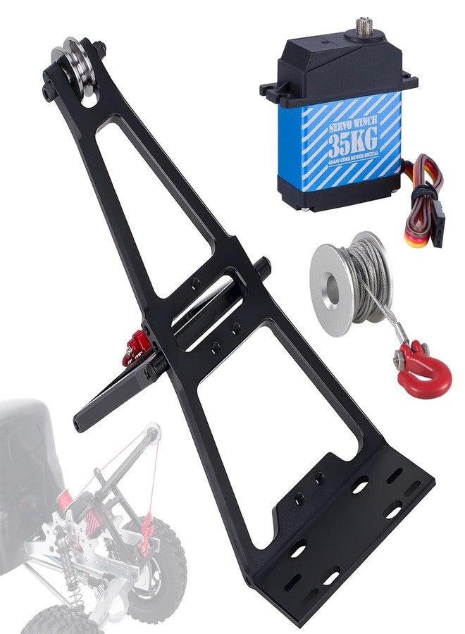 AMK 1/10 RC Crawler Tow Truck Accessory Kit, Truck Tow Truck Crane Arm Wrecker Servo Winch Kit, for 1/10 RC Crawler SCX10 TRX4 Capra LCG Chassis Upgrades Parts - Image 1