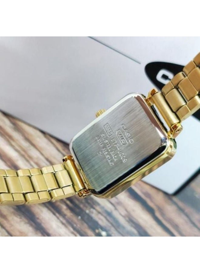 كاسيو ساعة كاسيو LTP-V009G-7EUDF للنساء – سوار ستانلس ستيل ذهبي مع قرص أبيض كلاسيكي - Image 3